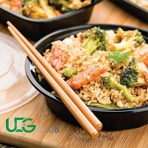 Miniatura 3 de Contenedores de plástico reutilizables de 7 pulgadas, contenedores de alimentos desechables, recipientes de almacenamiento de alimentos con tapas,