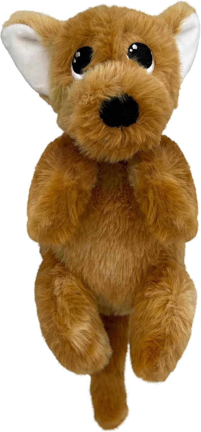 KONG Comfort Pups Low Stuffing プラッシュファーとしわが寄るノイズ(スモール、ピーナッツ)