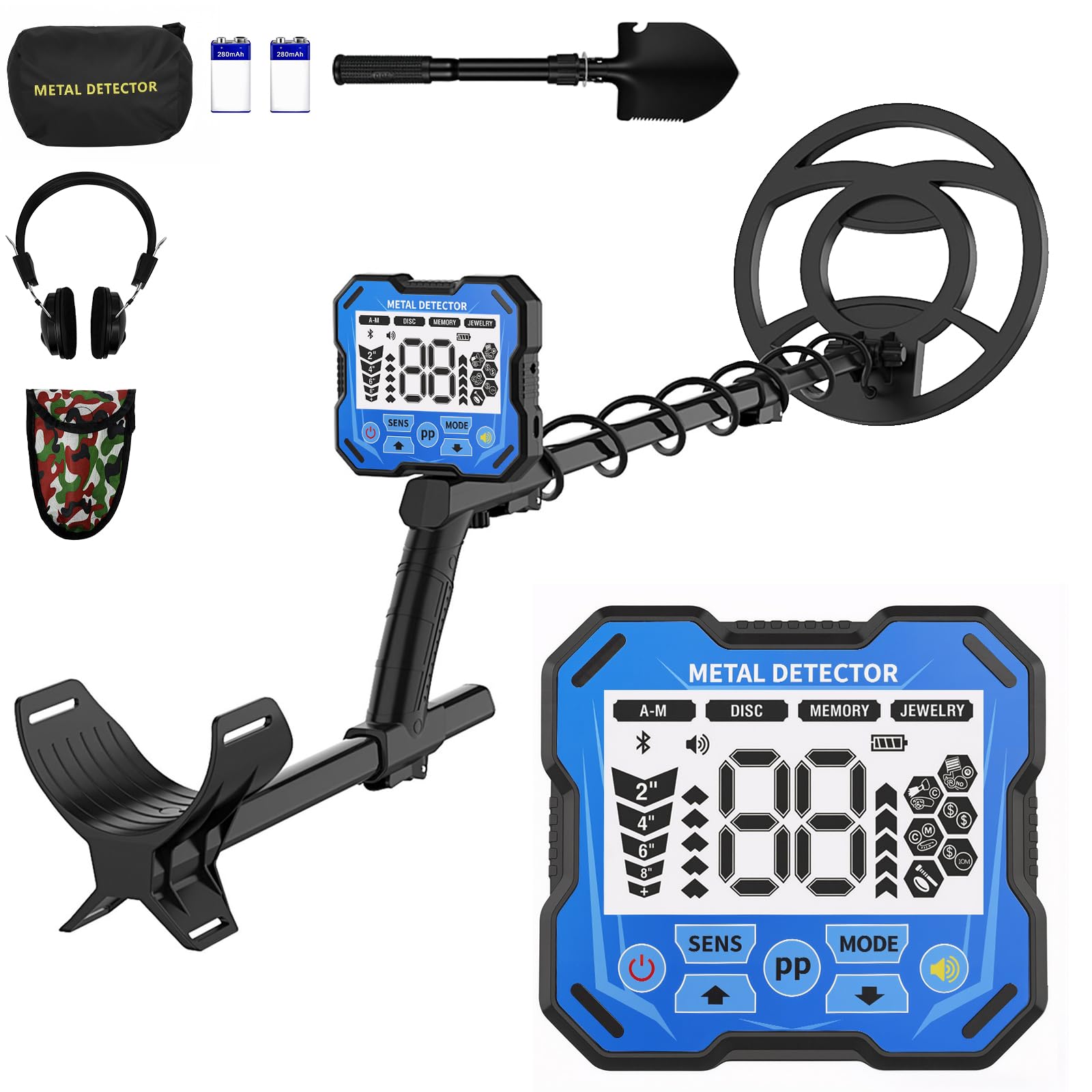 Professional Metal Detector for Adults with Waterproof Search Coil