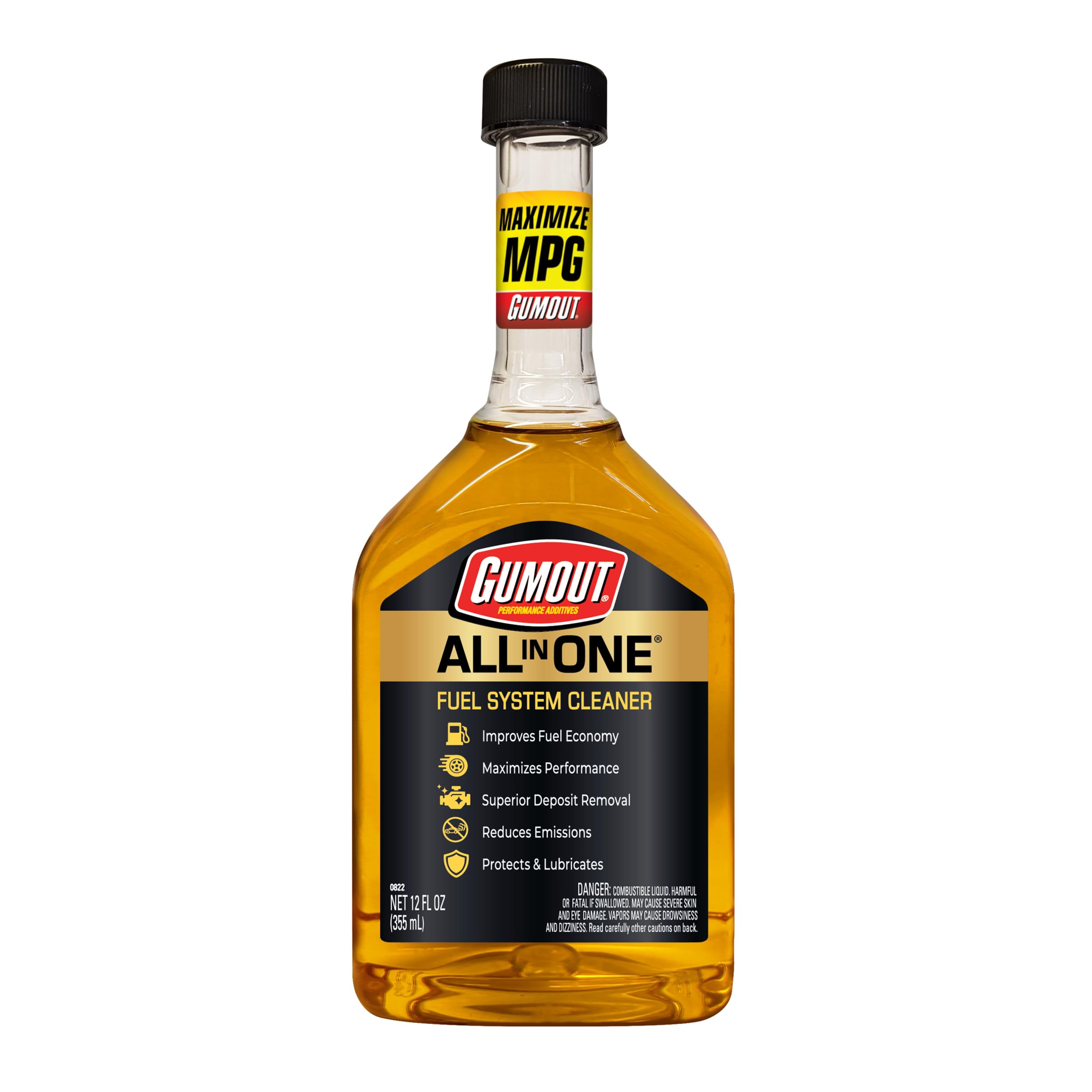 Gumout 510104 All-in-One Complete Pea Fuel System Cleaner, 12 oz
