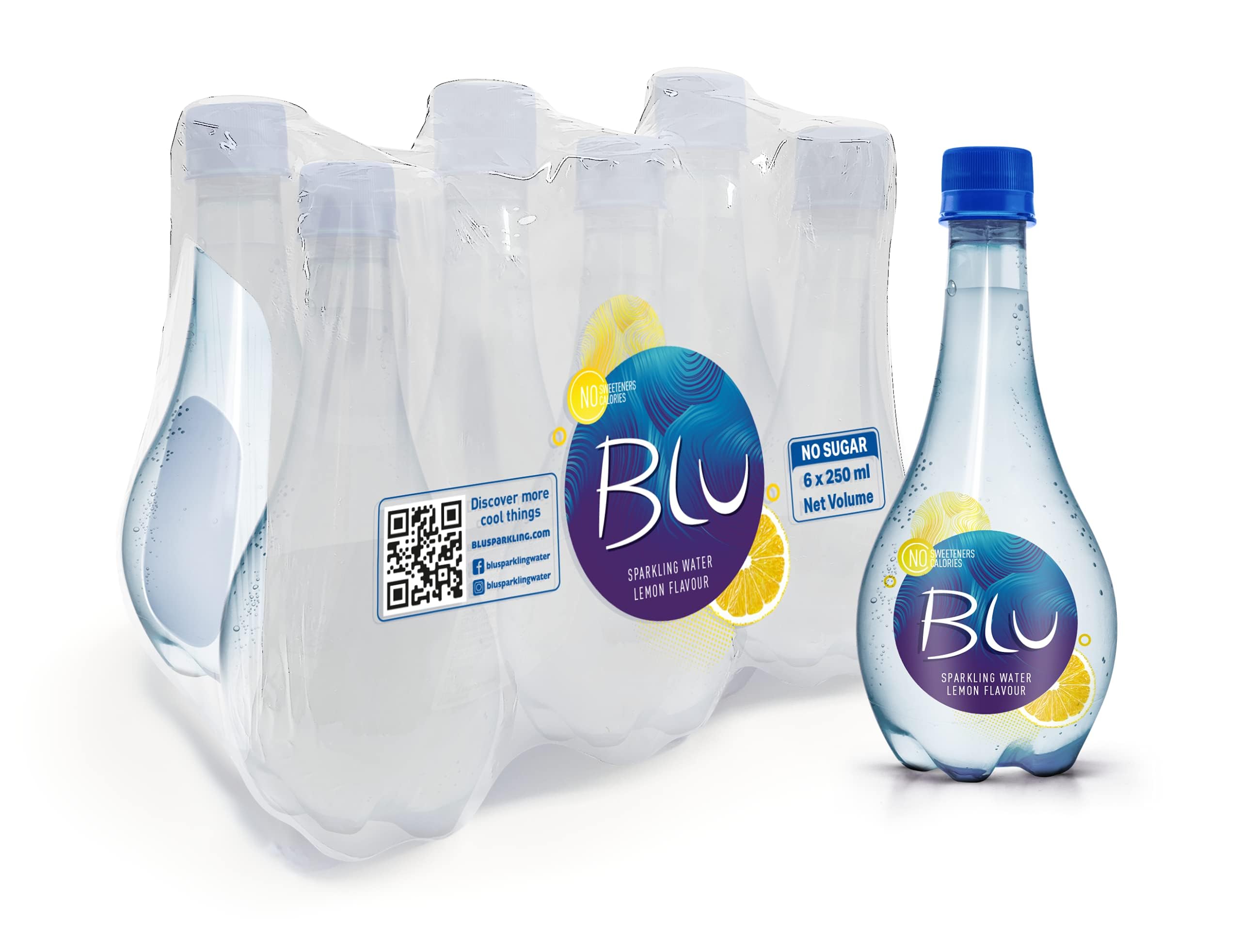 Blu Sparkling Water Natural Lemon Flavour 250ml x 6pcs