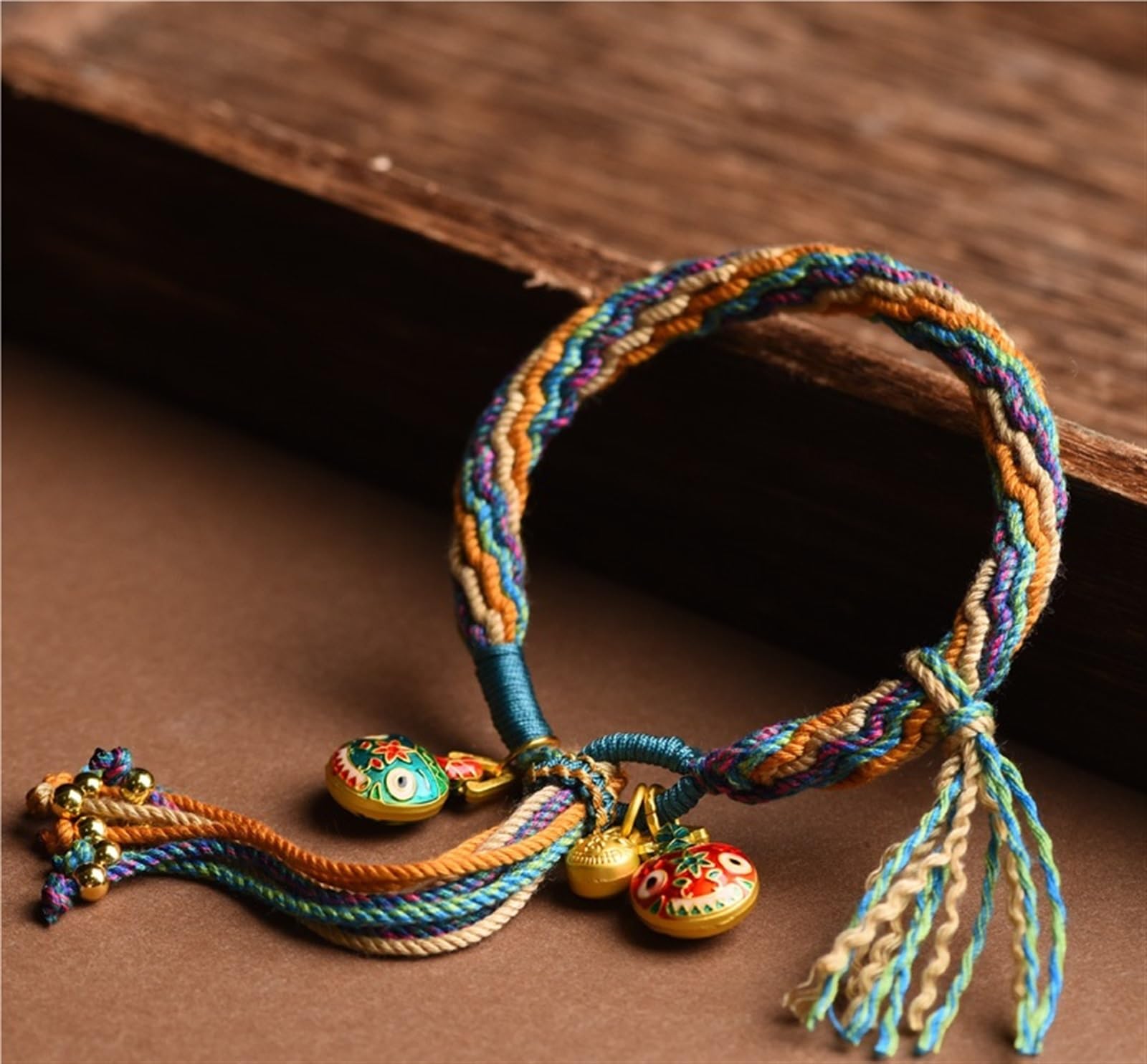Braccialetti, Portafortuna, Braccialetti Intrecciati, Braccialetto di Reincarnazione in Corda di Cotone Cinese Intrecciata A Mano, Braccialetto di Gioielli Che Ingoia Be,Blue