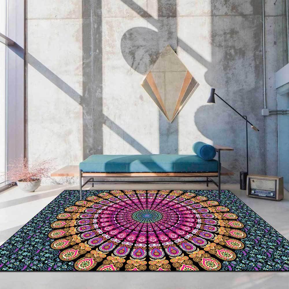 Tapis de salon doux et coloré pour salle à manger et cuisine moderne