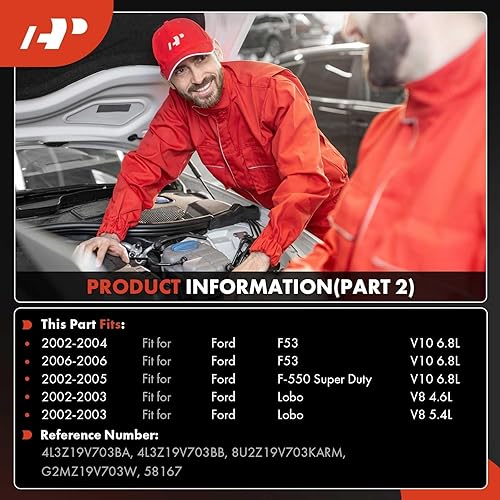 Miniatura 3 de A-Premium Compresor de aire acondicionado con embrague compatible con Ford F-150 2002-2003, F-250 F-350 F-450 F-550 Super Duty, 4.6L 5.4L 6.8L