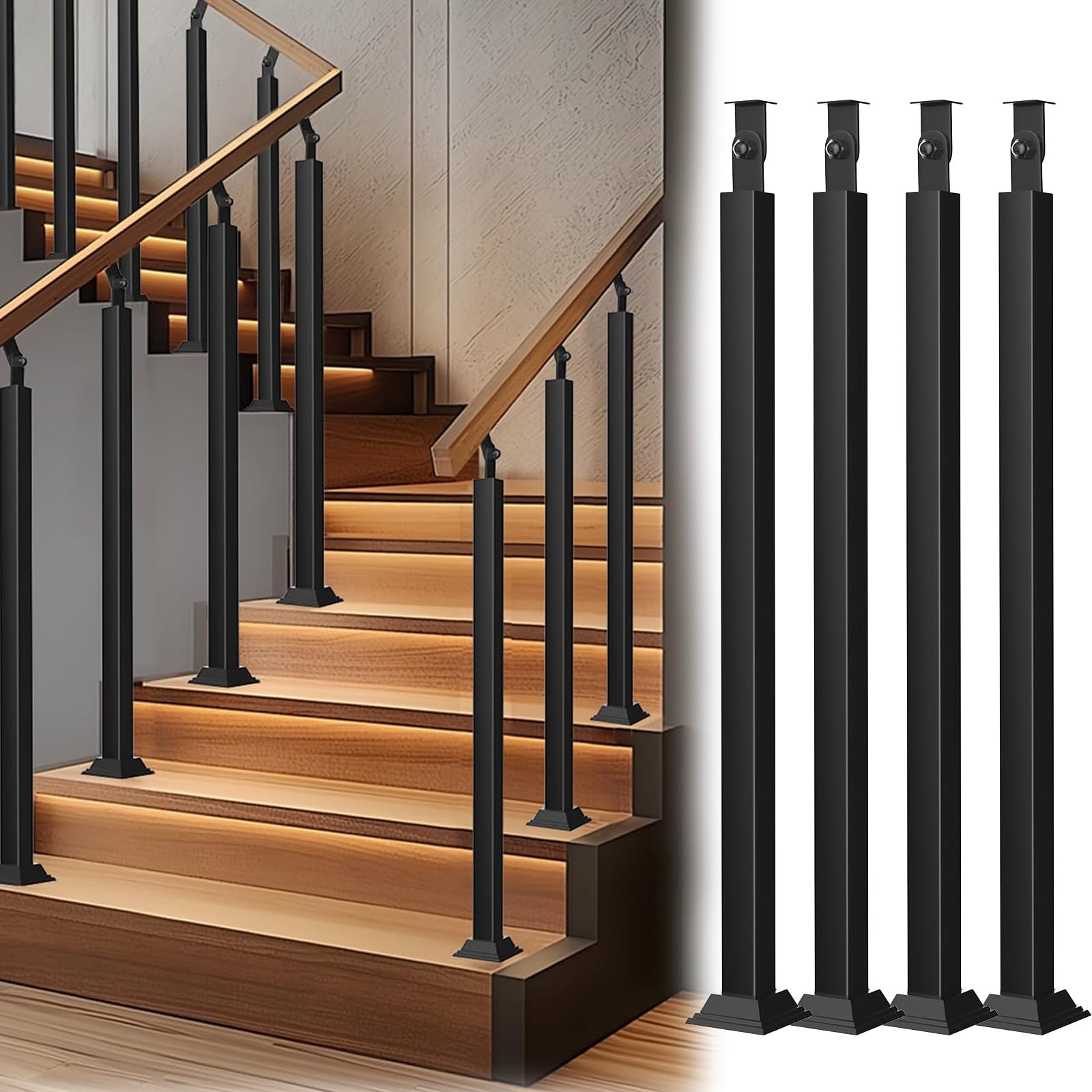 Balustres d'escalier d'intérieur pour sécuriser les marches de votre terrasse