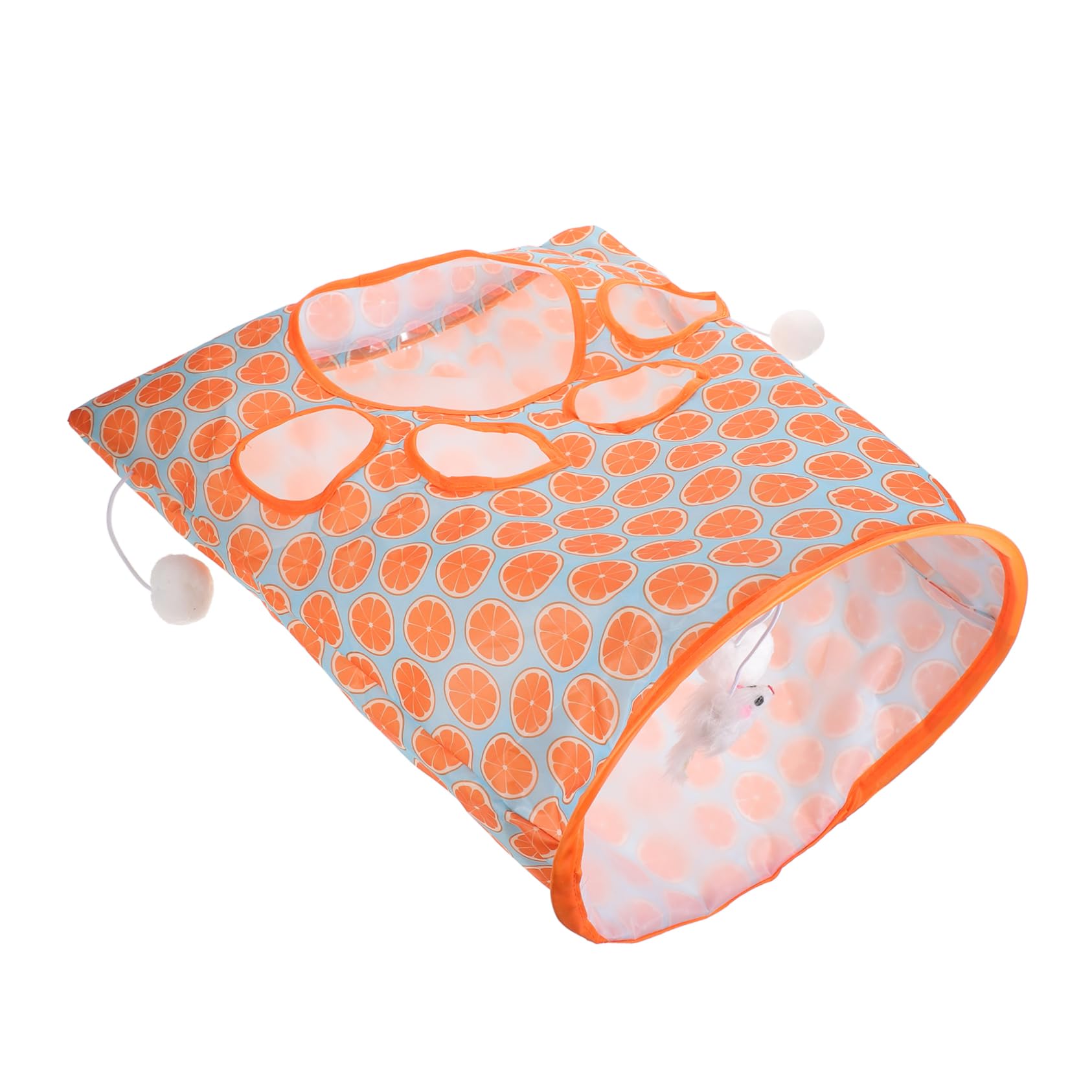 Mipcase 3pezzi Tunnel Per Gatti Con Pompon Gioco Interattivo Per Istinto Di Esplorazione Giocattolo Per Uso Ed Esterno Per Amici Con Animali Domestici Spazio Privato Sicuro e Confortevole