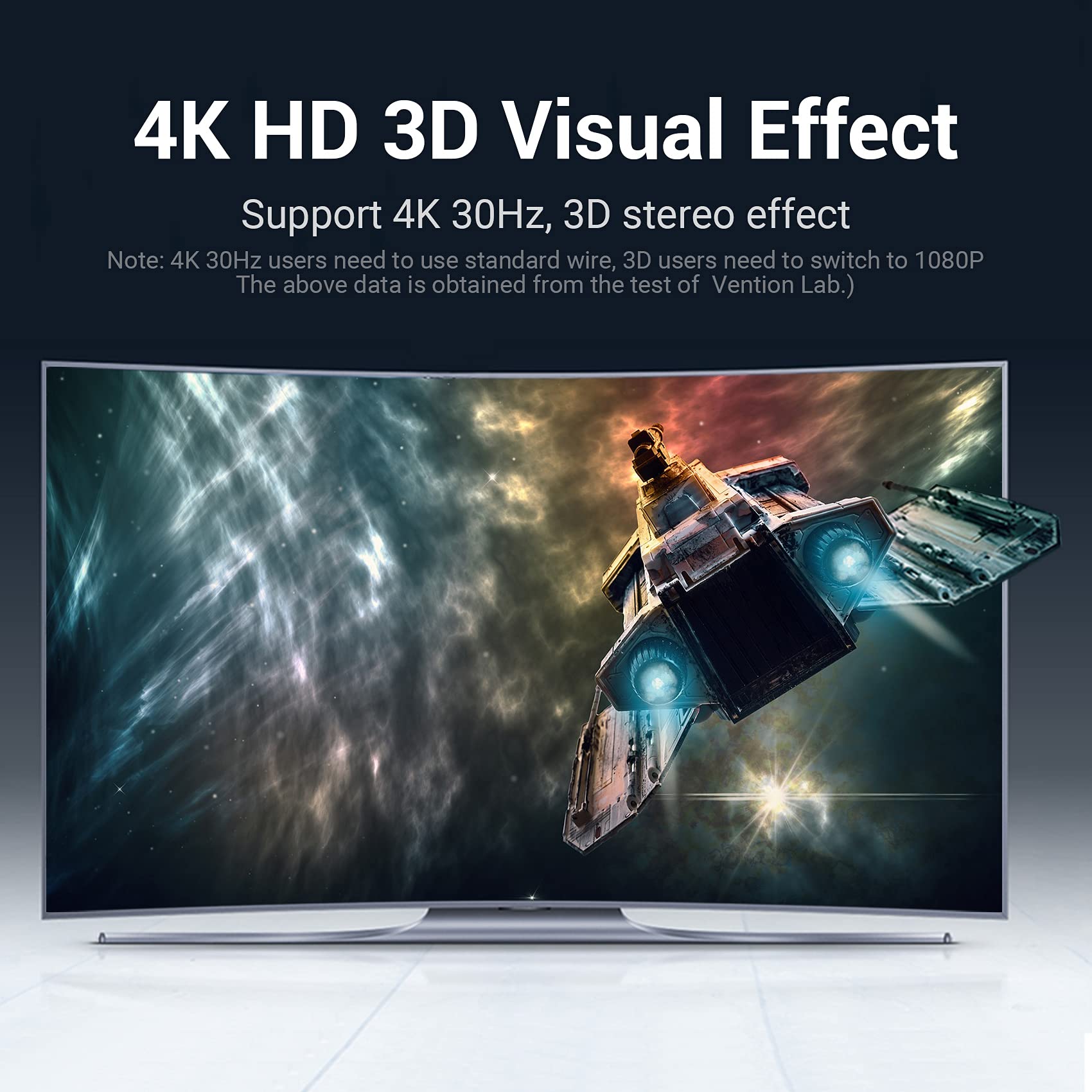 Commutateur HDMI 4K VENTION - 5 Entrées 1 Sortie | Avec Télécommande | Compatible PS5, Xbox, TV, Projecteur