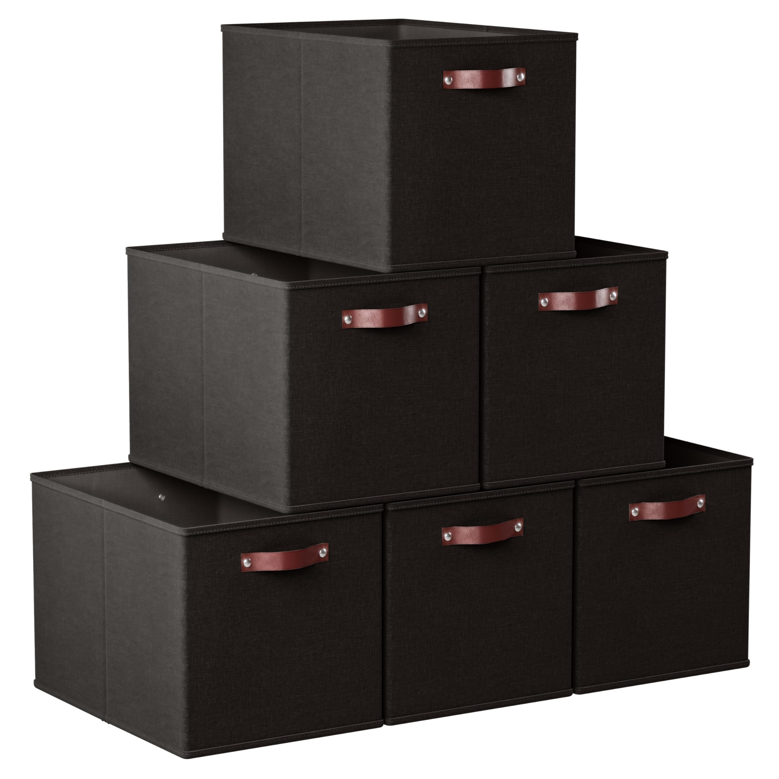 Ornavo Home Foldable Fabric Storage Cube Bins 6-Pack