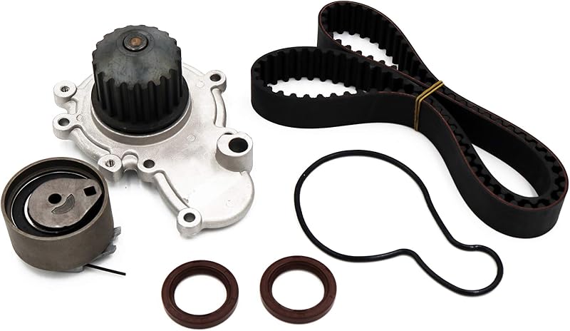 Kit de correia dentada com bomba d’água WQ W&Q AUTO PARTS para Dodge Neon, Stratus, Chrysler Neon, Cirrus e Plymouth Neon, Breeze 2.0L L4 SOHC – 1 unidade