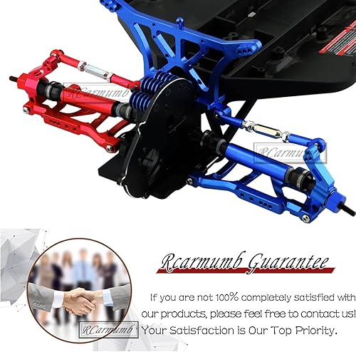 Miniatura 6 de Pieza de mejoras para 110 Rustler VXL 2wdStampede VXL 2wd, 4 piezas de suspensión delantera y trasera de aluminio de aleación A para brazos de