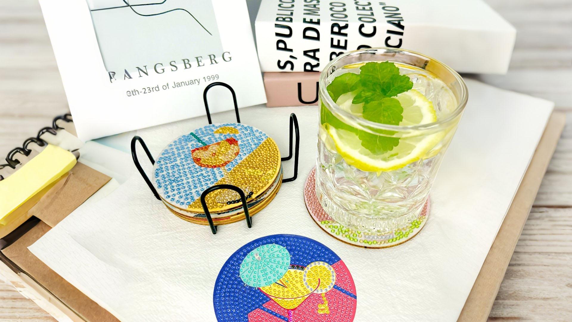 Diamond Painting Onderzetters set van 8 stuks - Zeedieren
