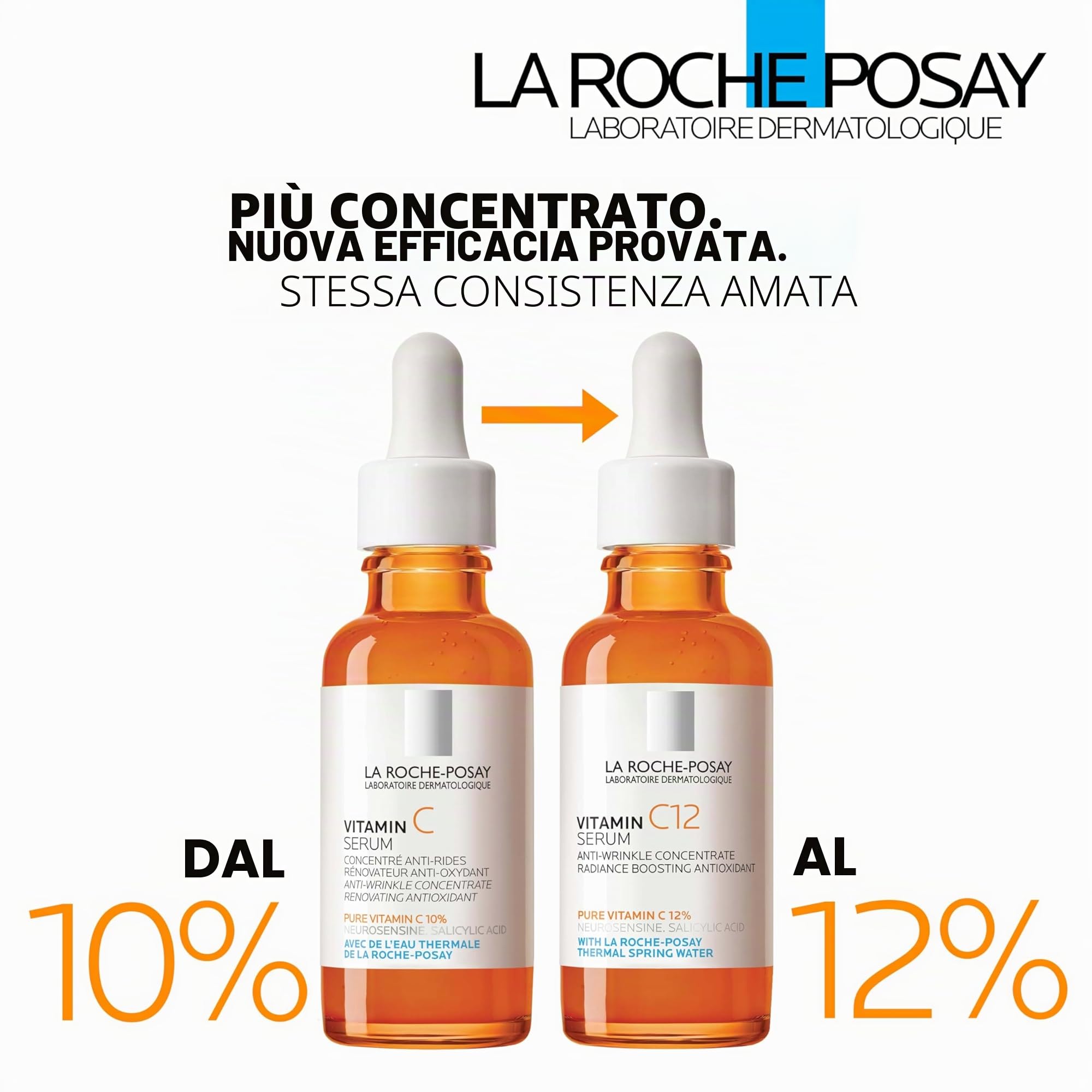 La Roche Posay Pure Vitamin C10, Siero Rigenerante Anti-Rughe, Per Tutti i Tipi di Pelle, Azione Antiossidante, Pelle Morbida e Luminosa, Con Vitamina C, Acido Salicilico e Acqua Termale, 30 ml