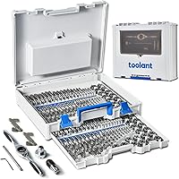 toolant 127-Piece SAE/Metric Ratcheting Tap and Die Set with Drill Bits & Portable Toolbox