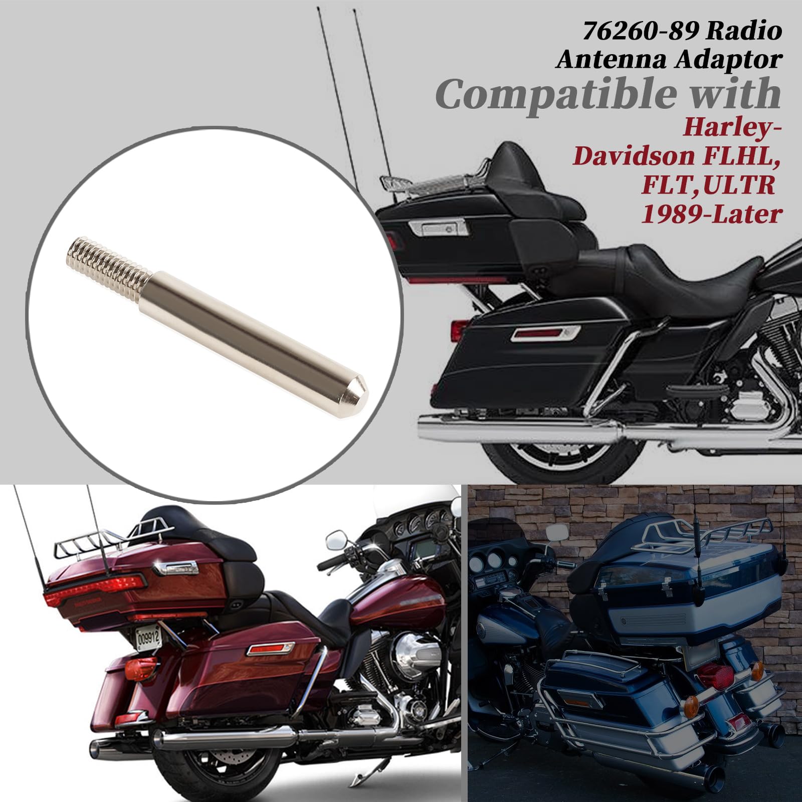 Amazon.com: 76260-89 Radio Antenna Adaptor Compatible with Harley 