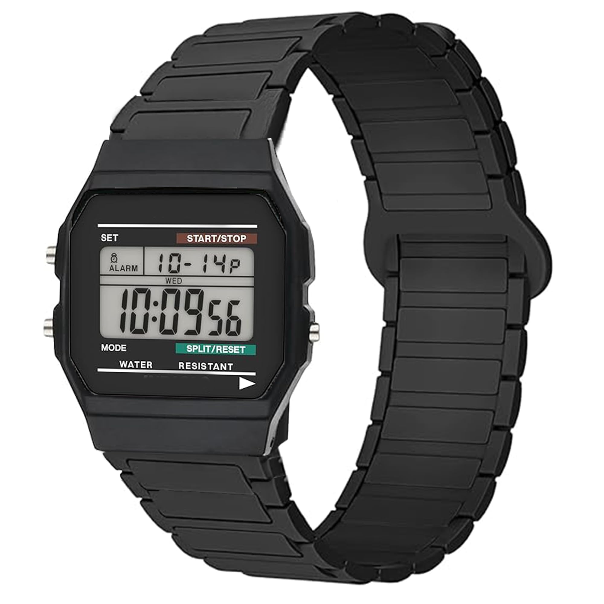 W-218H Watch Band, Lamshaw 18mm, 22mm Quick Release Silicone Sport Strap Replacement Watchband Compatible for Casio W-217H, W-218H, W-219H, F105W, F-91W, A158WA, A168WA, A700W-1, A700WM-9, A100WE-1-image-3