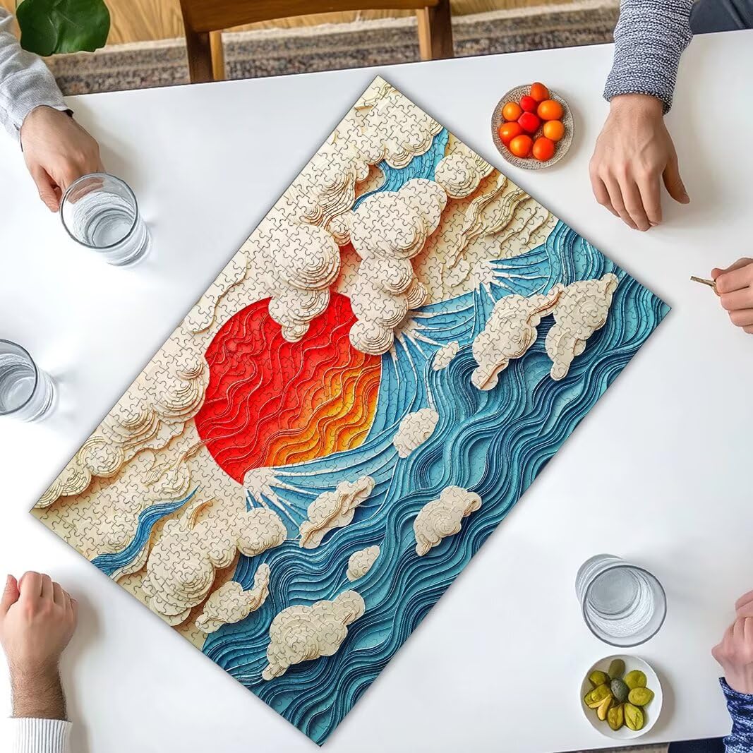 Puzzle Tramonto, Puzzle 1000 Pezzi Adulti per Decor, Regalo Donna -8424