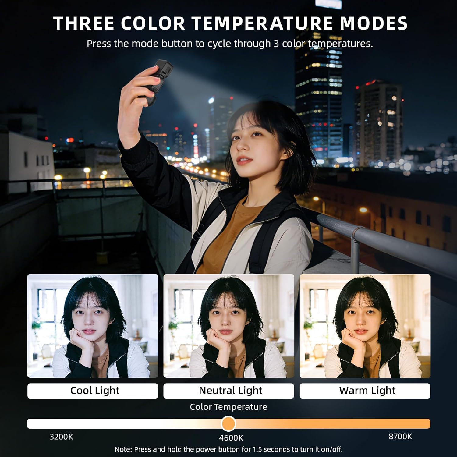 BRDRC Action 6 Magnetic Mini LED Fill Light, Photography Fill Video Lighting with Quick-Release Cold Shoe Adapter, 3 Color Modes, 4 Levels Brightness for DJI Osmo Nano Camera Accessories