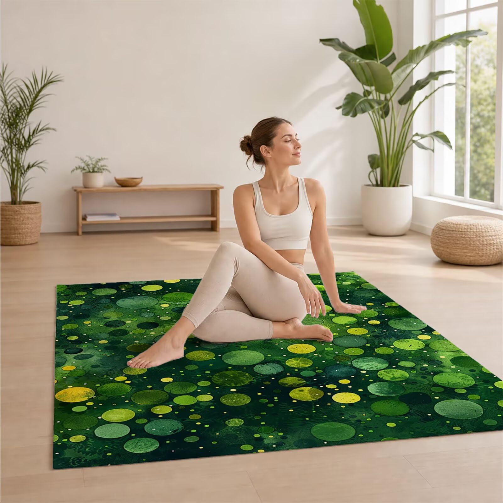 Toalla Playa Grande 160 x 220 Vacaciones Accesorios Viaje, Toalla Playa Verde Suave Cómodo Secado Rápido, Redondo Toallas Baño Grandes 220x160cm para Yoga Fitness Natación Sauna Baño Regalo XTLS-1792