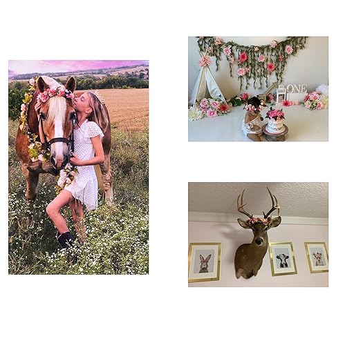 Miniatura 5 de Vividsun - Corona floral y ajustable para usar en bodas festivales y sesiones de foto