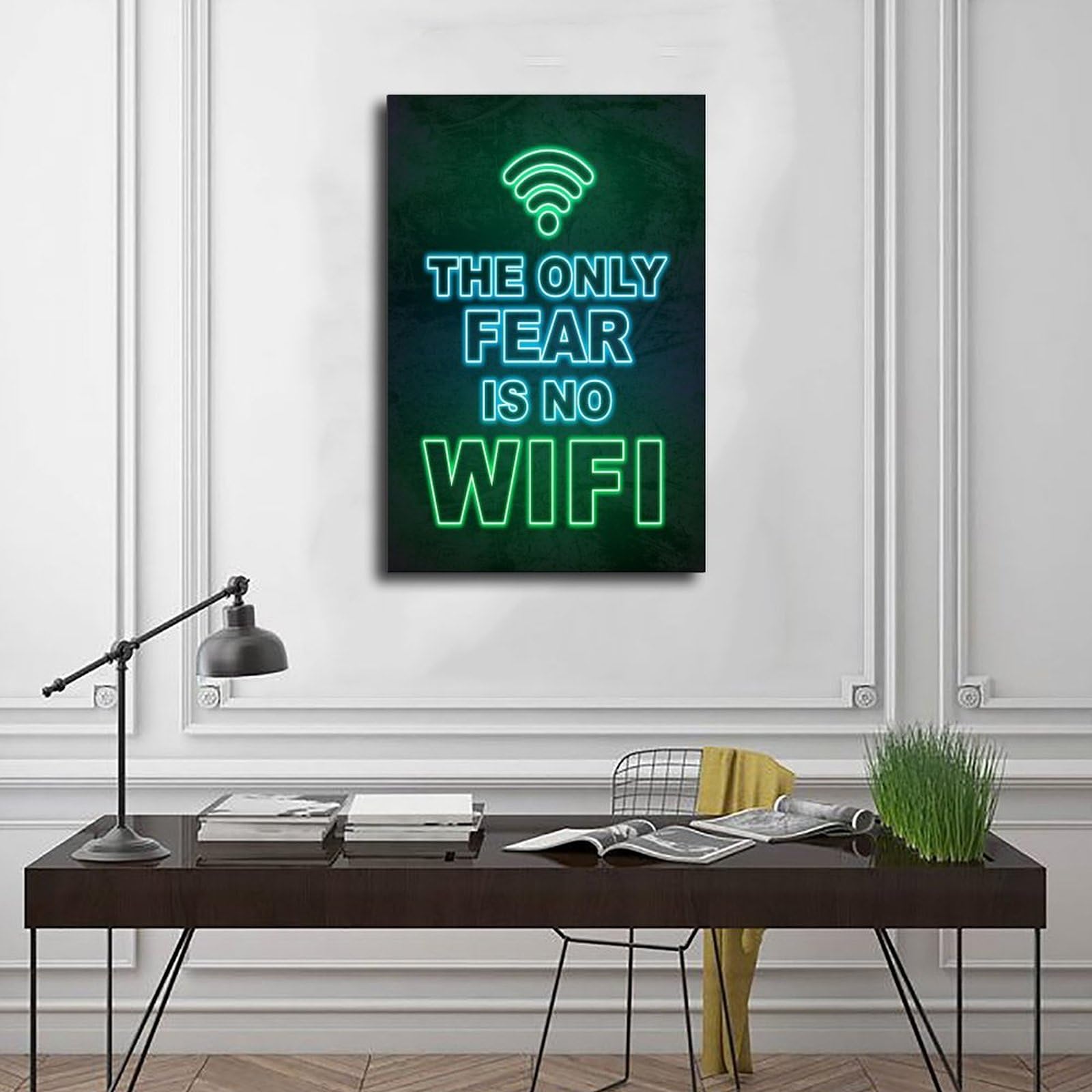NEOHI Lienzo decorativo para pared con aspecto de neón, videojuegos, videojuegos, sala de juegos, pósteres e impresiones estéticas para habitación, dormitorio, oficina, 60 x 90 cm