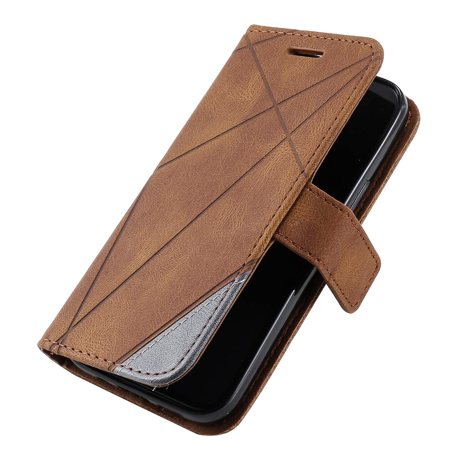 Chocoyi Custodia per Samsung Galaxy S8 Flip Caso in PU Pelle Premium Portafoglio Custodia,Supporto Stand,Chiusura Magnetica-Marrone