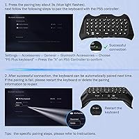 Vista 8 de MoKo Keyboard for PS5 Controller with Green Backlight, Bluetooth Wireless Mini Keypad Chatpad for PlayStation 5, Built-in Speaker & 3.5mm Audio Jack