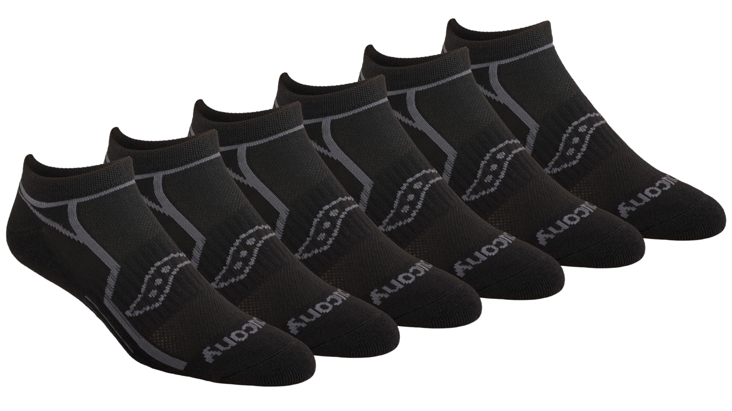 Saucony Men's Rundry Bolt Performance No-show Socks, Available in M-xxl (6, 12, 18 Pairs)