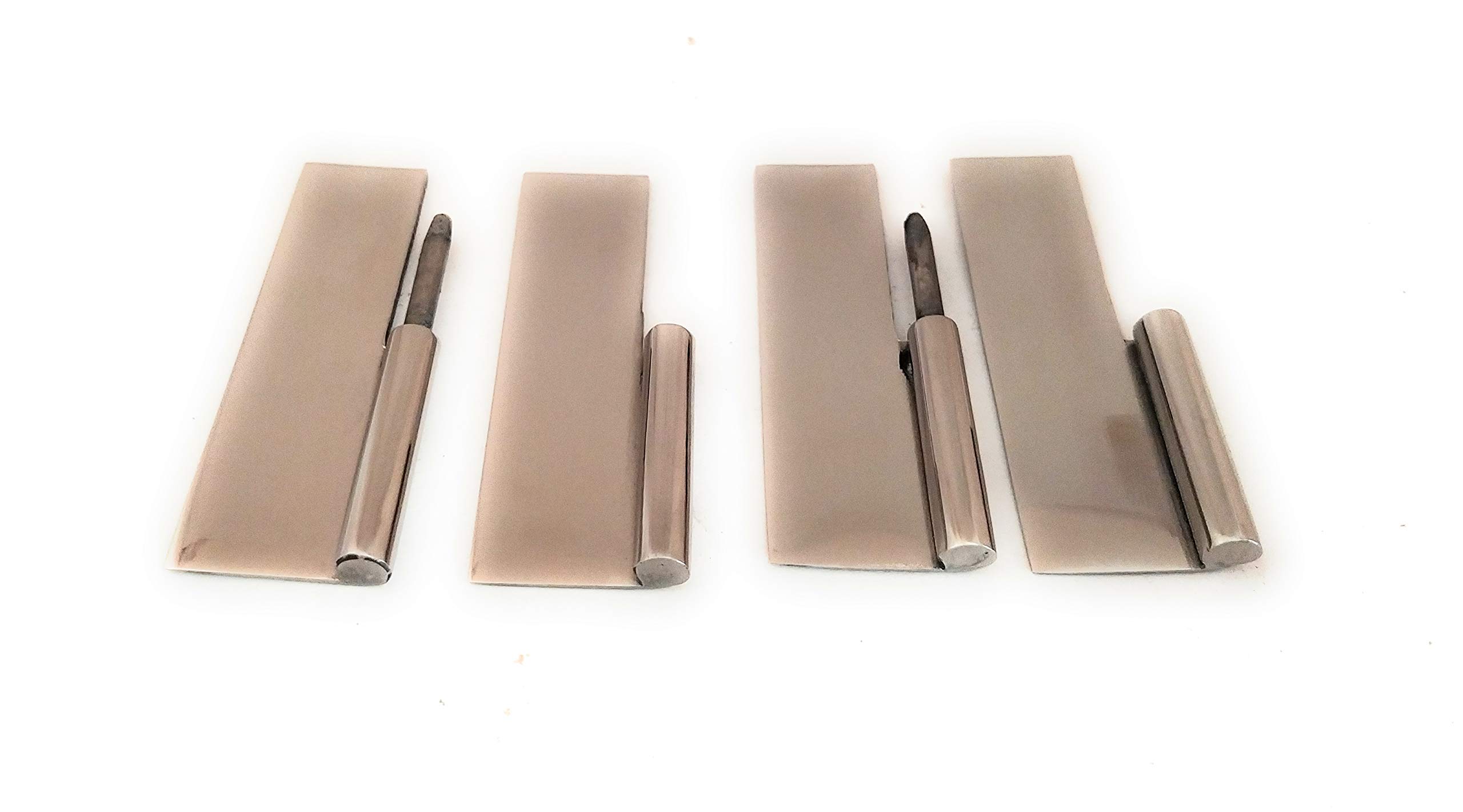 Ssiskcon 3 inch Weld on Hinge Lift Off Hinge Left Mirror Polished 32 Set of 2 Stainless Steel Hinges Pack 1