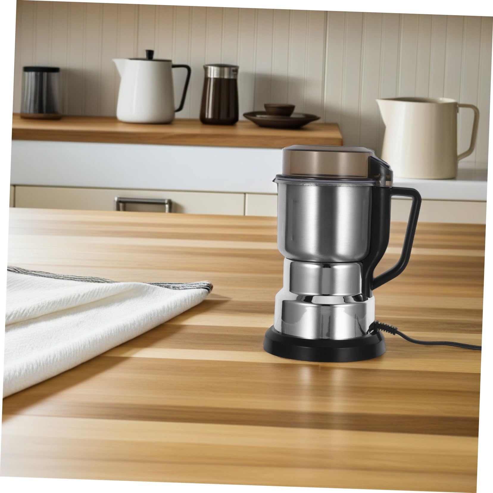 Generic Molino Eléctrico de Granos Multifunción con Cuchillas de Acero Inoxidable para Café Especias y Secos Compacto y Rápido para Cocina