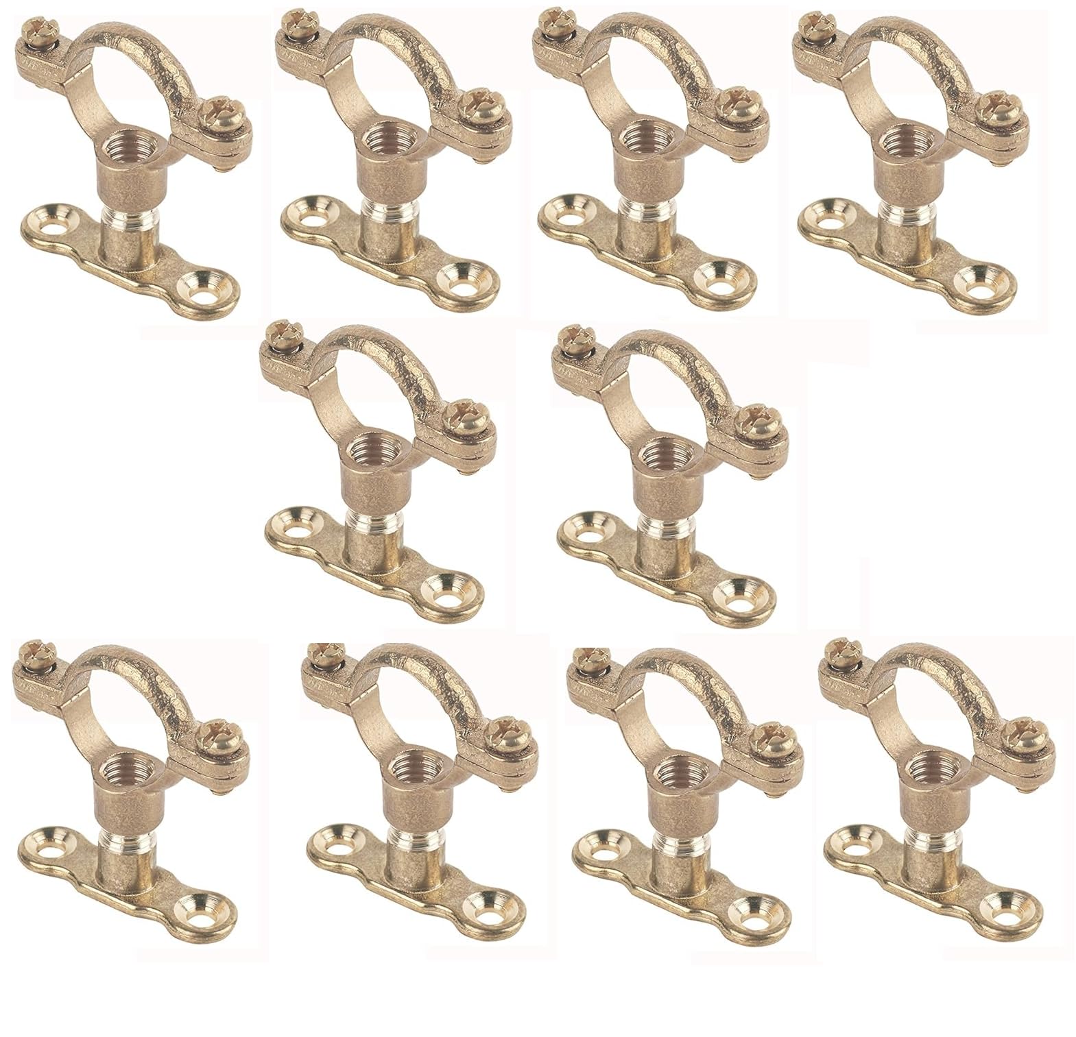 22.5 Team Controls Men's Brass Tc Munsen Pipe Ring Clip 22Mm & Backplate - Pack Of 10