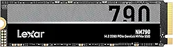 Lexar SSD NM790 de 1 TB, SSD M.2 2280 PCIe Gen4x4 NVMe 1.4 interno, leitura de até 7400 MB/s, gravação de até 6500 MB/s, unidade de estado sólido interna para PS5, PC, laptop, jogadores, profissionais