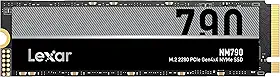 Lexar SSD NM790 de 1 TB, SSD M.2 2280 PCIe Gen4x4 NVMe 1.4 interno, leitura de até 7400 MB/s, gravação de até 6500 MB/s, unidade de estado sólido interna para PS5, PC, laptop, jogadores, profissionais