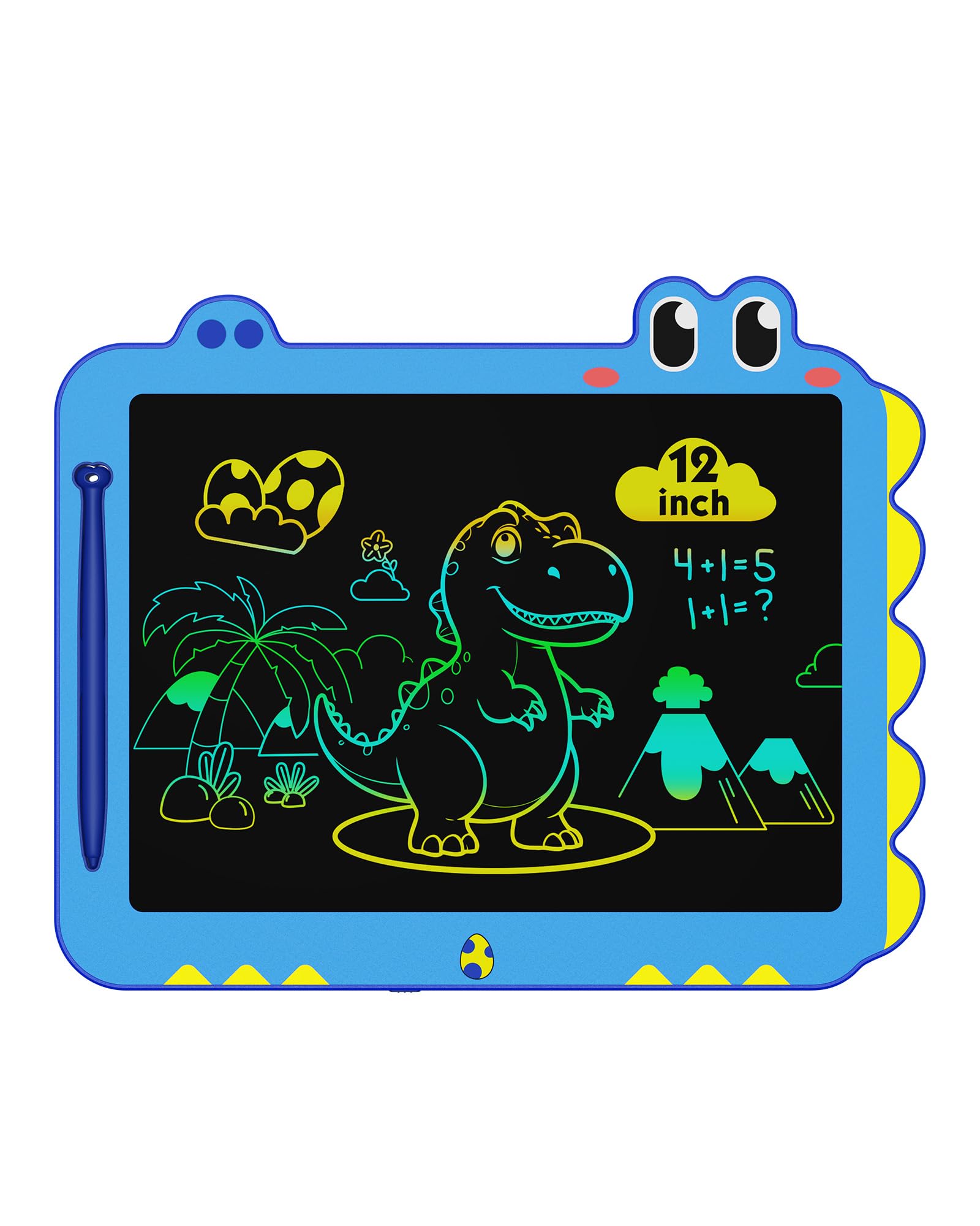 ORSEN Lavagna LCD 12 cali Schermo da Disegno Giocattolo Dinosauro Blu