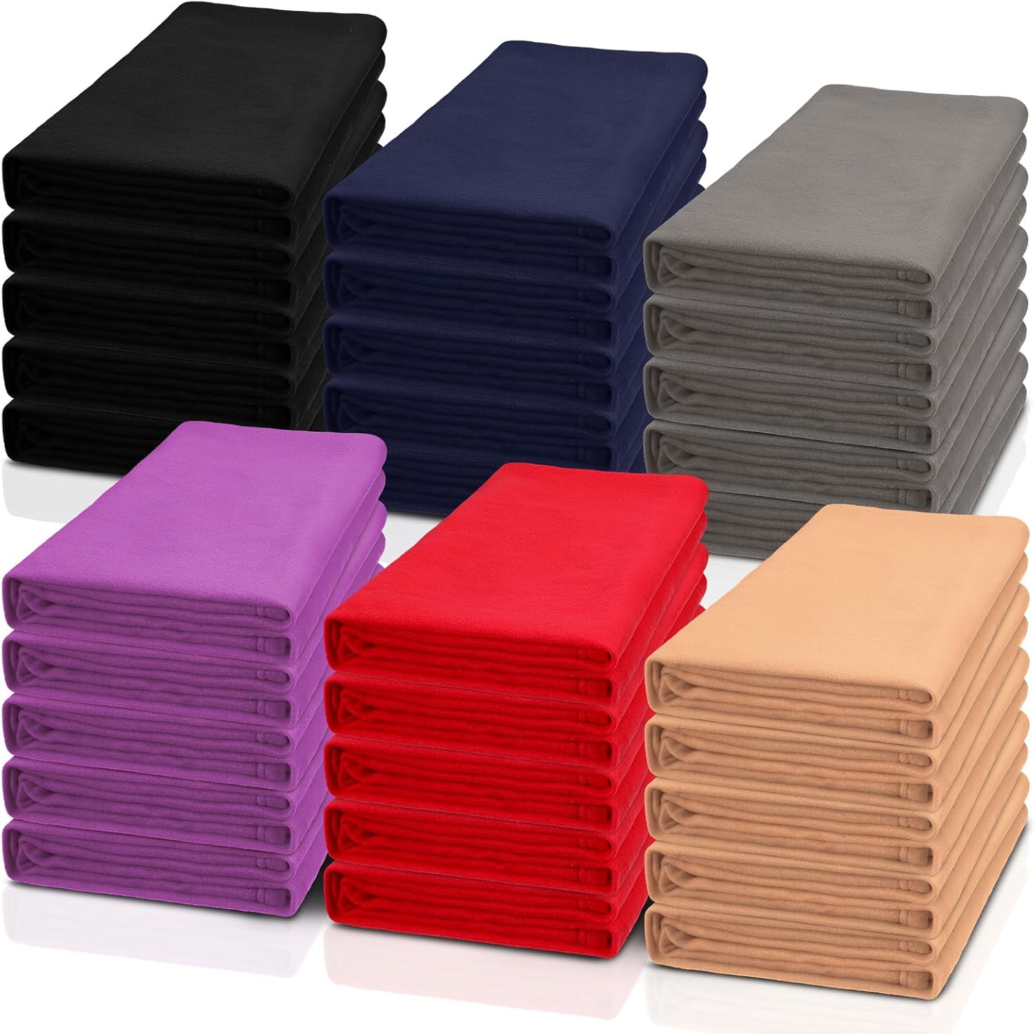 30 Pcs Soft Fleece Blankets Bulk Cozy Fleece Throw Blankets 50 x 60 Inches Warm