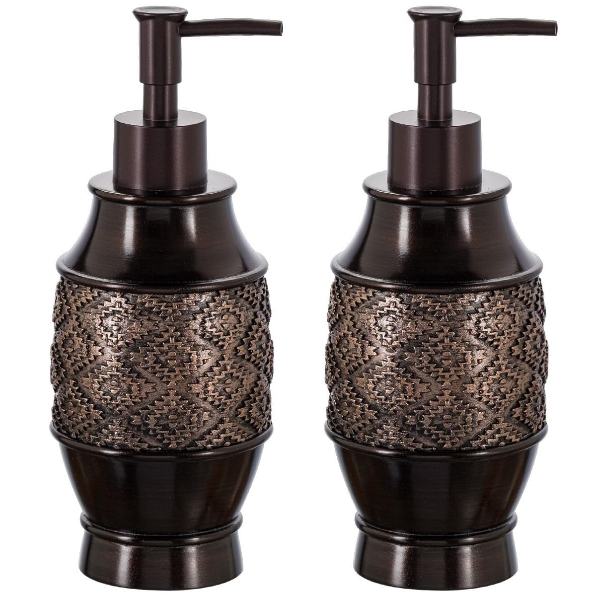 Creative Scents Dublin Brown Bathroom Soap Dispenser Set of 2