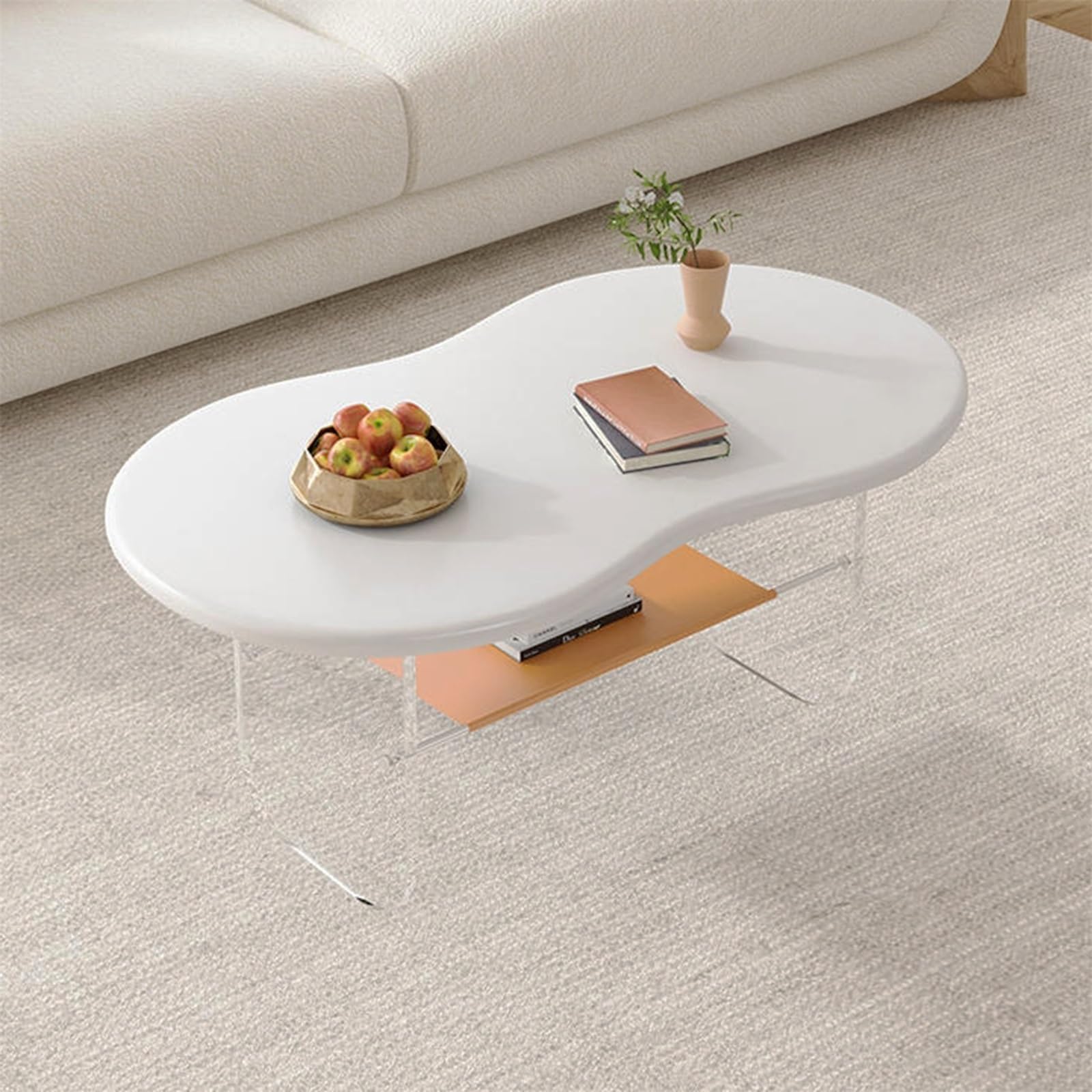 Table basse avec rangement facile à installer pour petits espaces