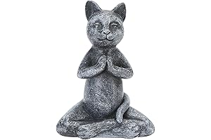 Ethereal Buddha Cat Figurine: Cultivate Inner Peace in Your Abode