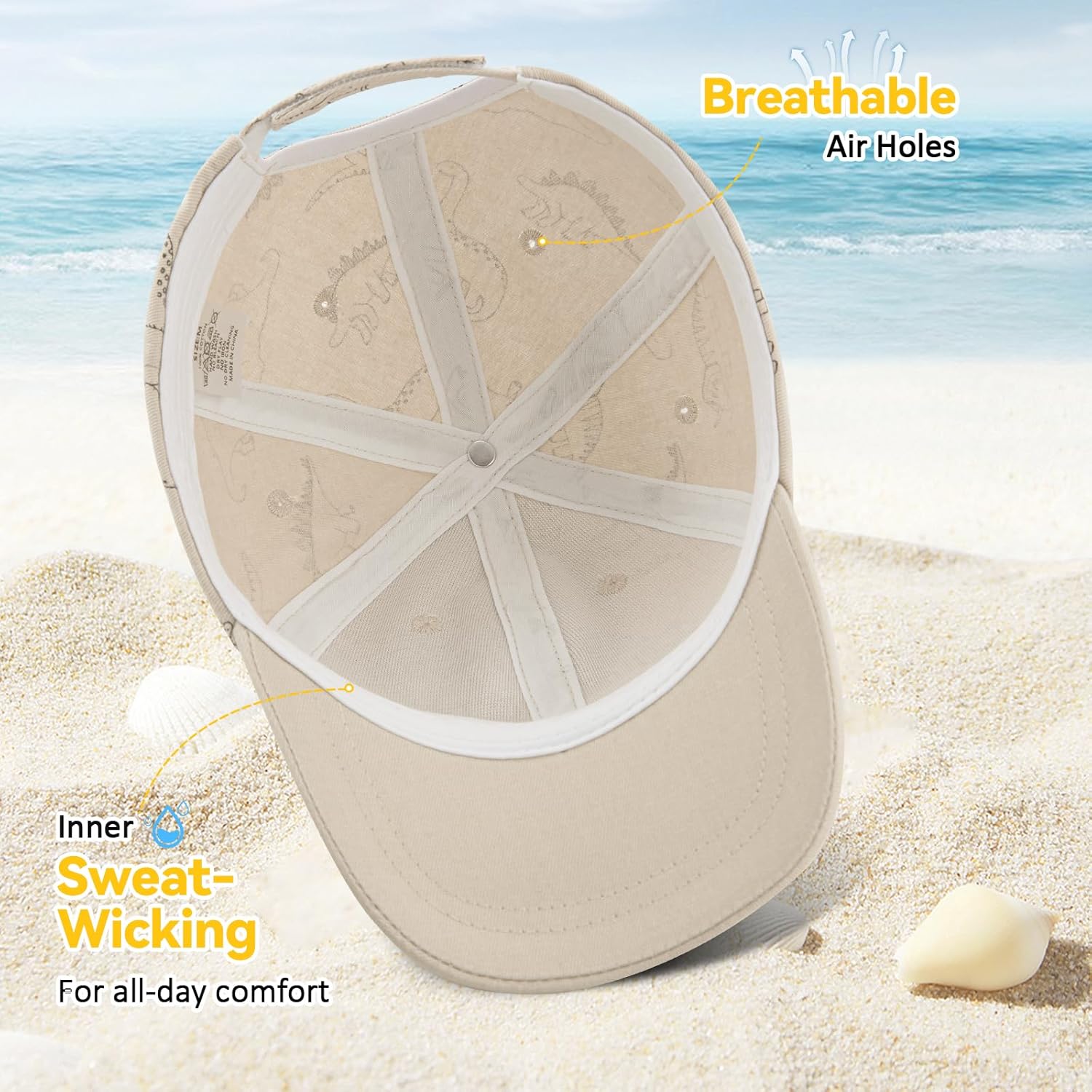 Toddler Baseball Hat Baby Boy Sun Hat Cotton Baseball Cap UV Protection Girls Outdoor Park Hats for Kids - Image 3