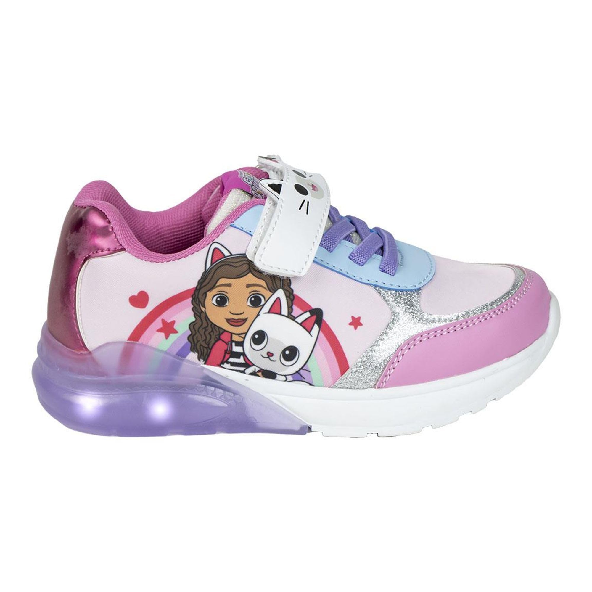 CERDÁ Life'S Little Moments Deportivas para Niñas Gabby’s Dollhouse con Luces LED y Suela Resistente TPR, Zapatillas, Rosa, 24 EU