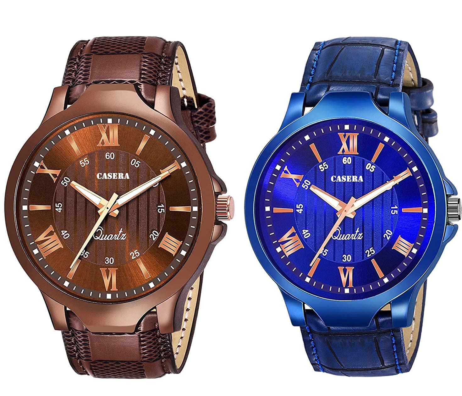 casera Analog Blue and Brown Leathers Strap Pack of 2 Combo Watch for Men (B08PPMHY26) Amazon Price History, Amazon Price Tracker