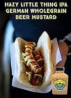 Vista 2 de Sierra Nevada Mustard Hazy Little Thing y semillas enteras de estilo alemán, botella exprimible de 9 onzas