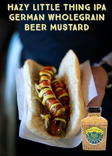 Miniatura 2 de Sierra Nevada Mustard Hazy Little Thing y semillas enteras de estilo alemán, botella exprimible de 9 onzas