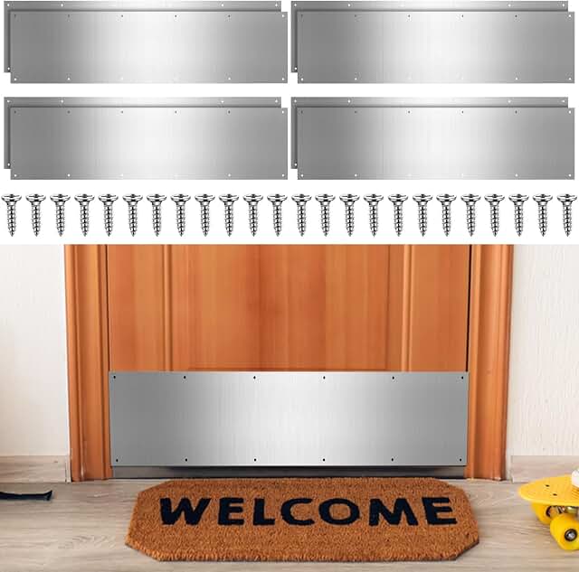 Therwen 8 x 36 Inch Aluminum Kick Plates