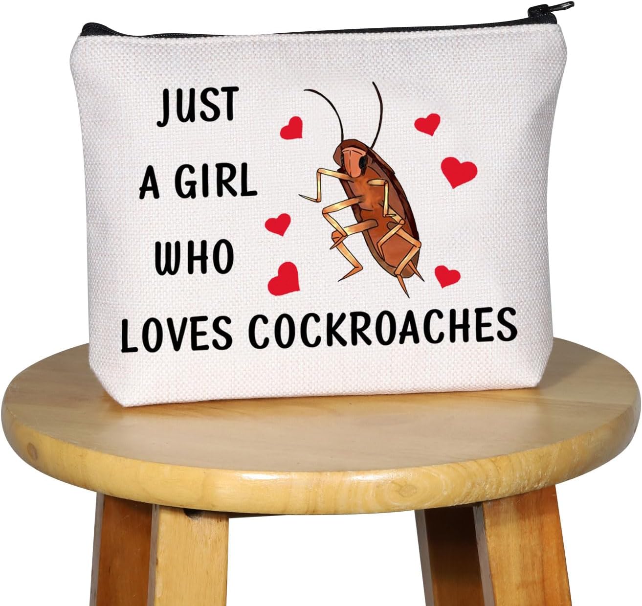 G2TUP Cockroach Lover Gift Who Loves Cockroaches Makeup Bag Cockroach Design Cosmetic Bag Cockroach Merch (Loves Cockroaches MB) - Image 7