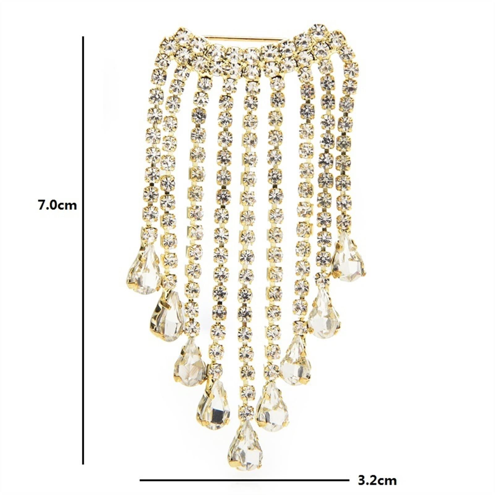 Pin Schmuck Geschenke for Frauen Damen Modeaccessoires Strass Wassertropfen Quaste Lächeln Brosche Pin Party Brosche Strickjacke Jacke Mantel Brosche Broschen & Anstecknadeln