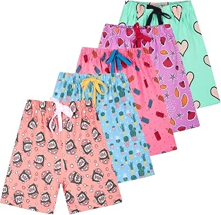 T2F Girls Cotton Printed Shorts (Pack of 5) Price In India