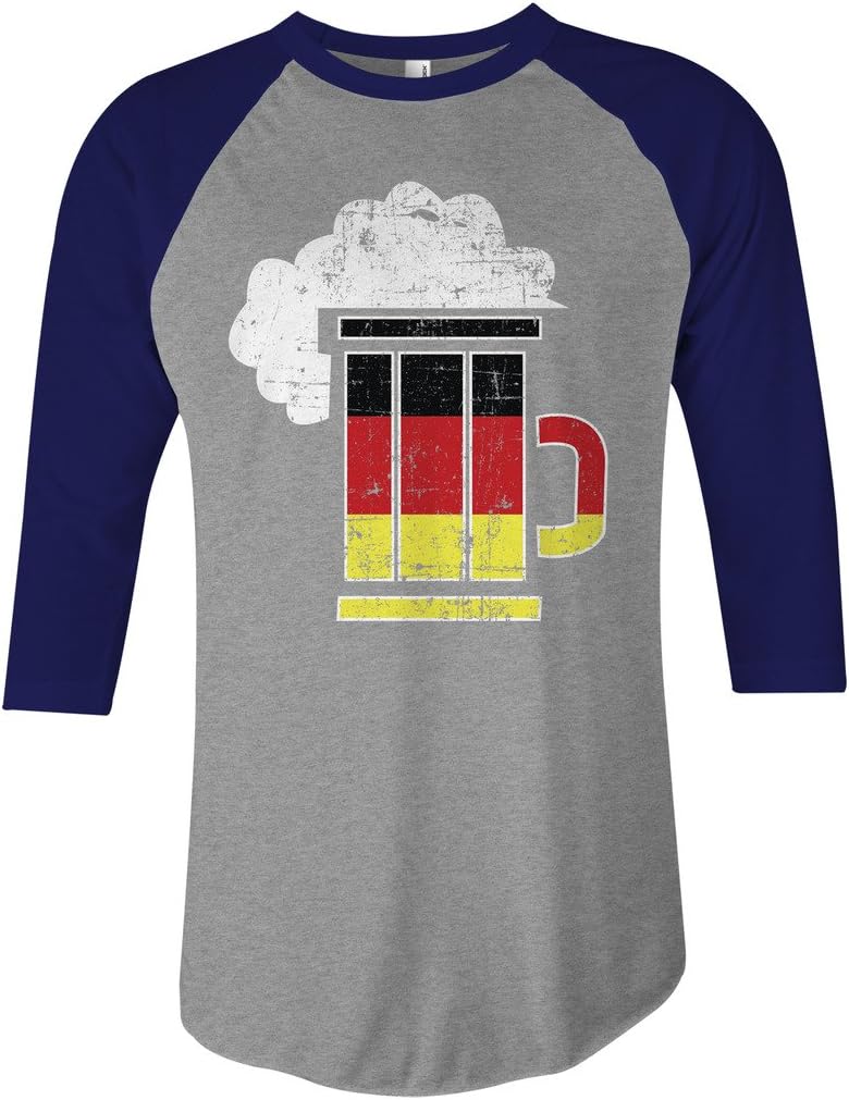 Threadrock Germany Flag German Beer Mug Unisex Raglan T-Shirt