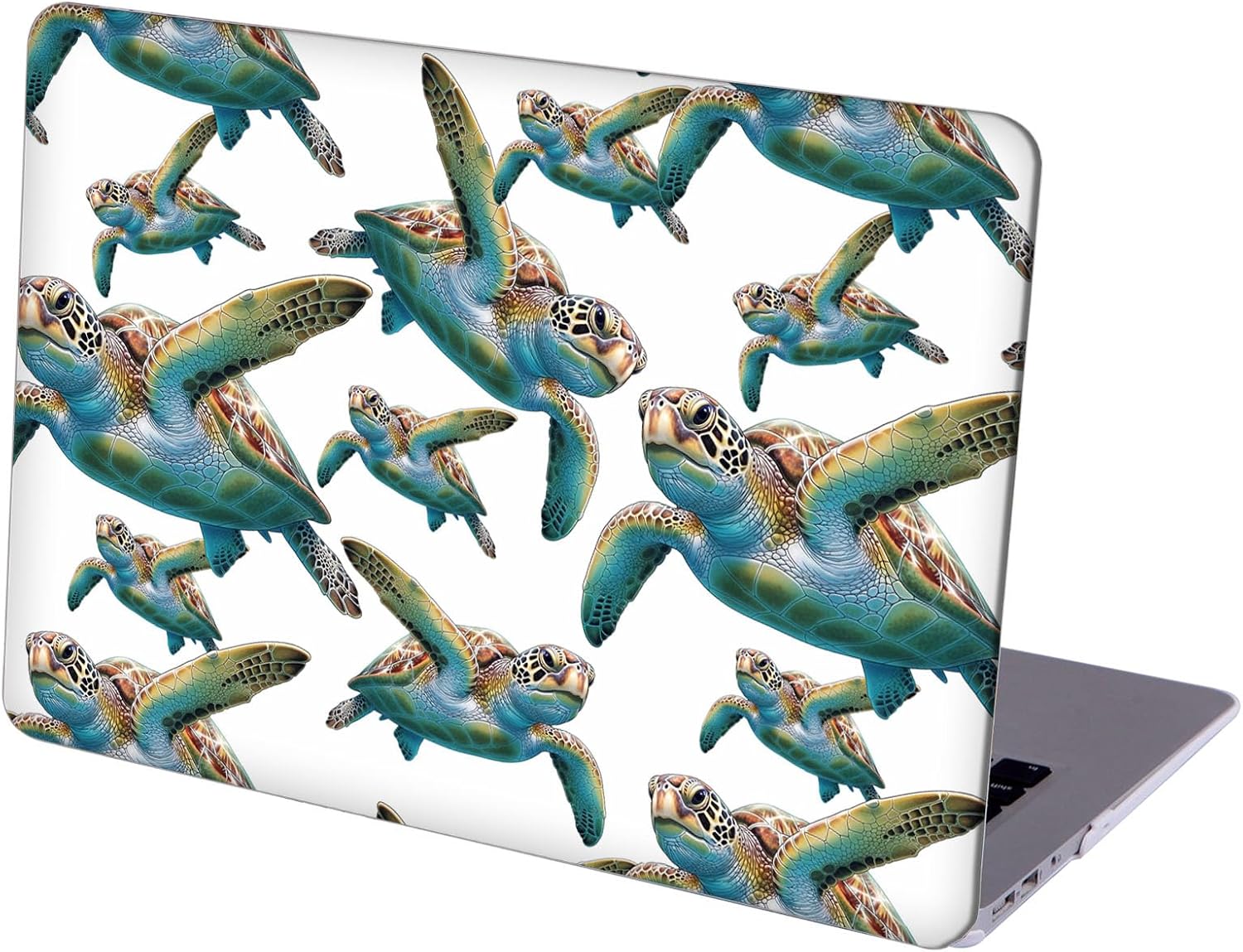 Compatible with MacBook Neo 13-inch, Hard Shell Case with Keyboard Cover and Screen Protector (A3404 A18 Pro chip, 2026 Release) - Sea Turtles MD8717