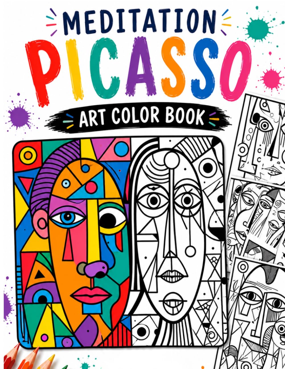 Meditation Picasso Art Color Book: Bold Cubist Patterns for Relaxation & Creative Mindfulness