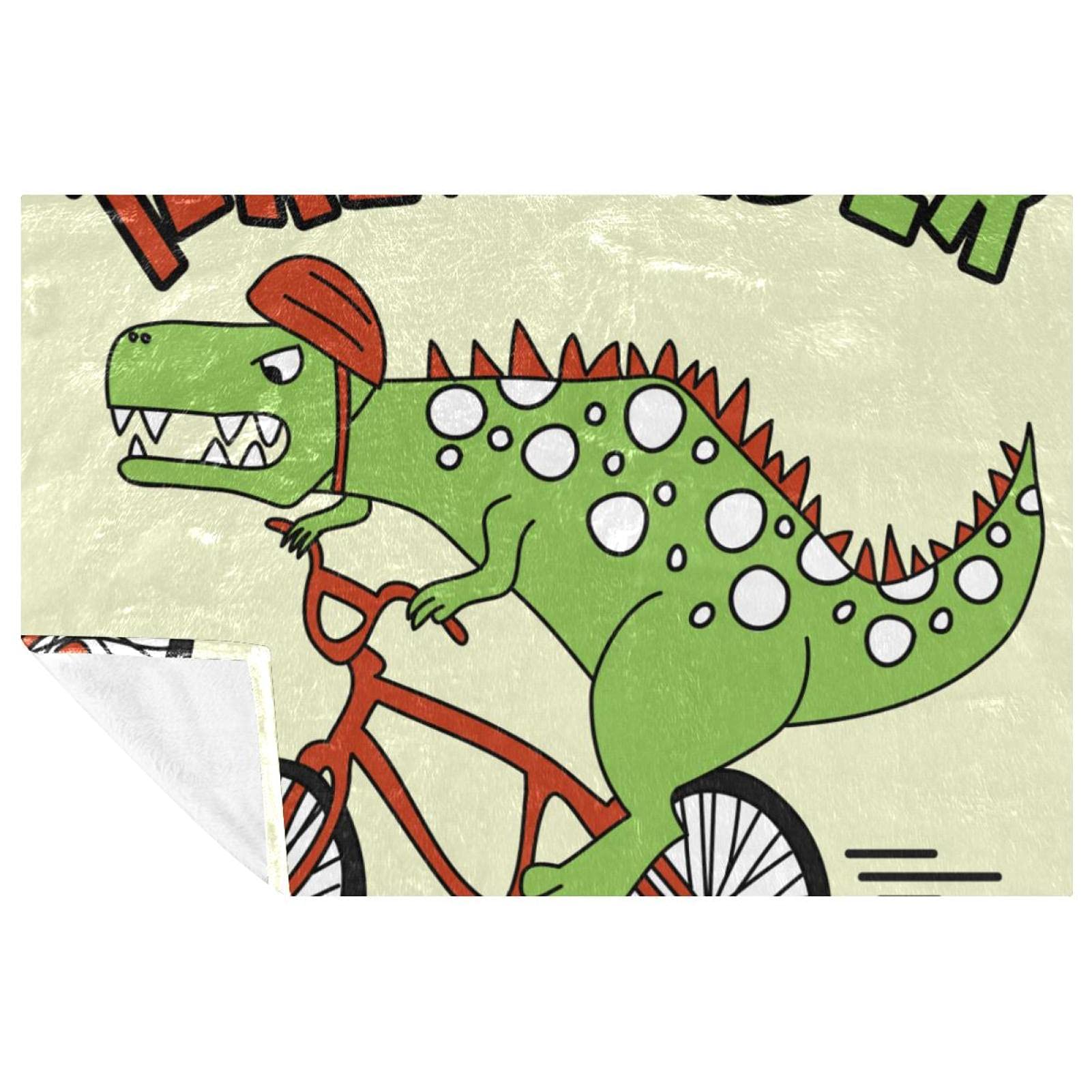 Couverture T-Rex Rider douce et réconfortante pour enfant